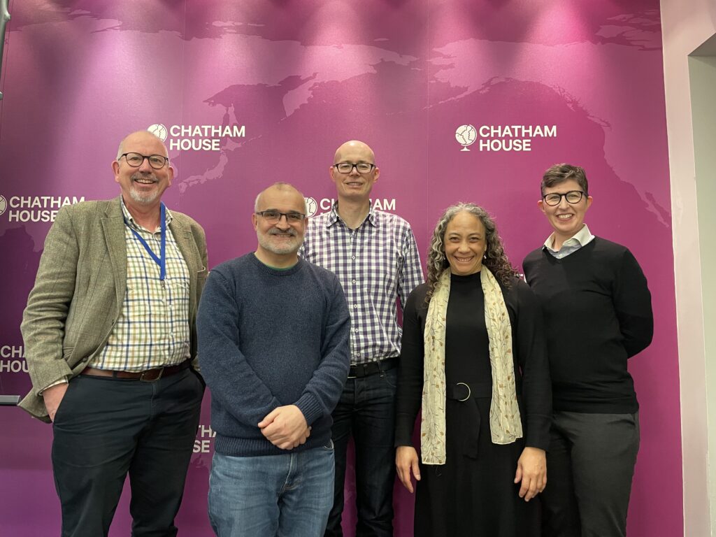 The five AFN Network+ Co-Leads pictured at an event at Chatham House