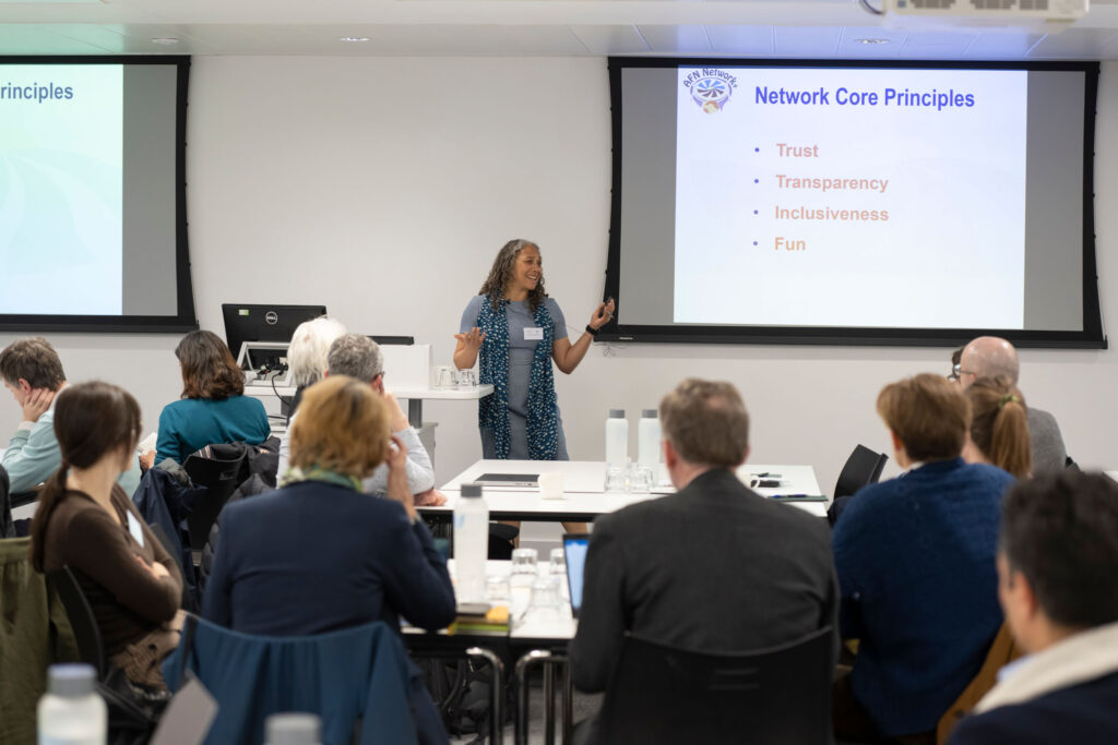 Angelina Sanderson Bellamy presenting at the AFN Network+ Big Tent event in 2023.