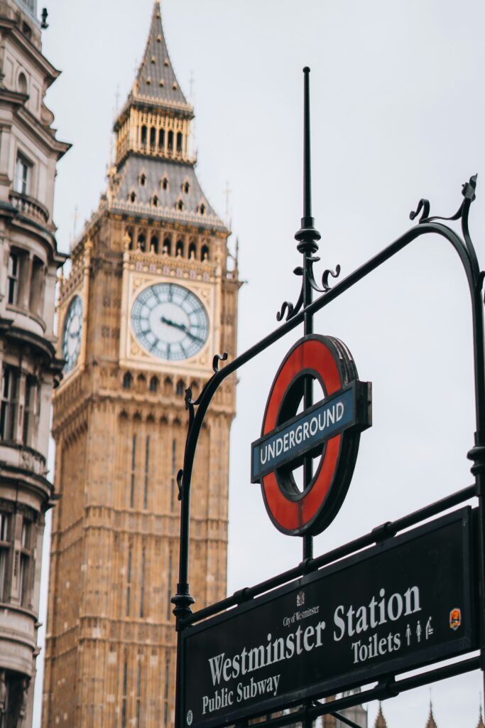 Big Ben by Westminster underground station. Pic by renate-dreyer-KfmIU6ul_VU-unsplash