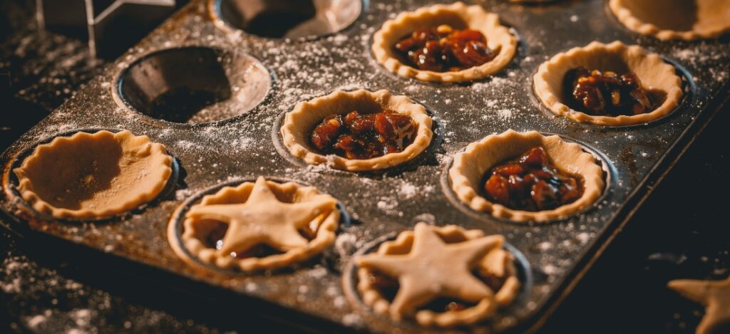 A tray of mince pies